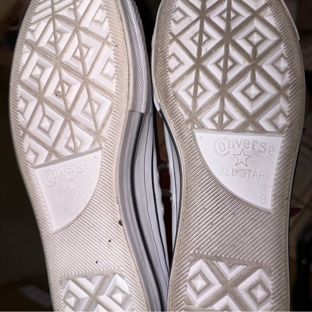 Converse‎ White Low-Top platform leather Sneakers - Picture 5 of 7